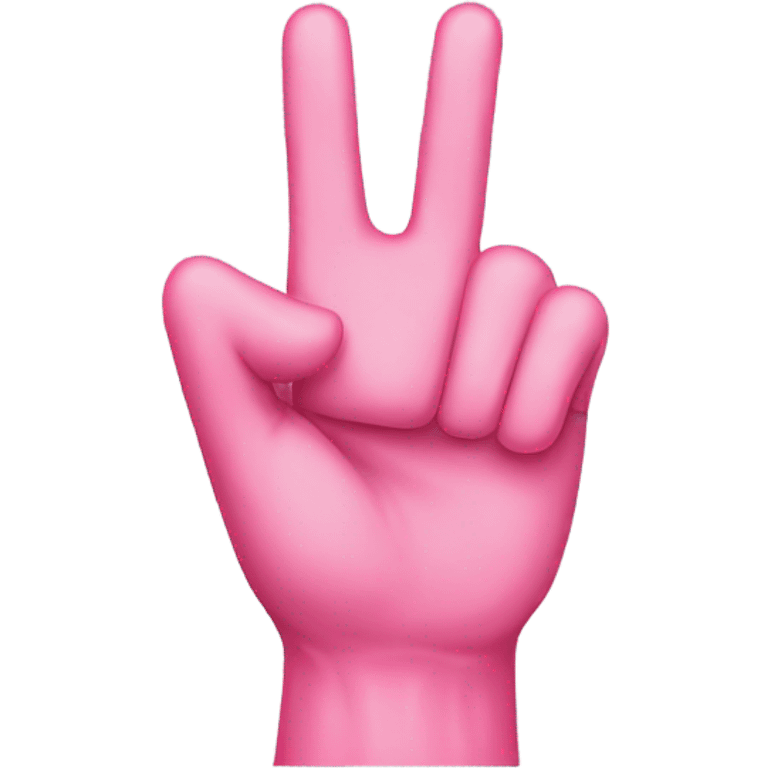 the hand that shows the rock sign and covered
in pink bangage emoji