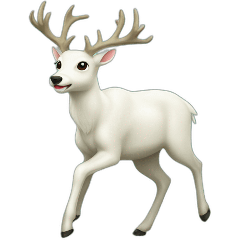 Run white deer emoji