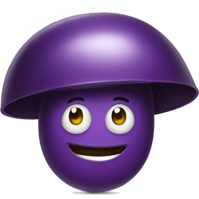 eggplant wearing a helmet emoji