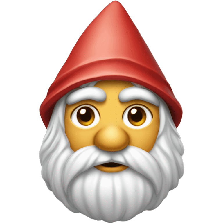 Gnome with long bird and triangulars in the eyes  emoji