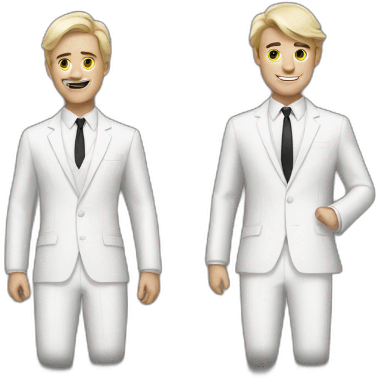 Two guys in a white paint suit emoji