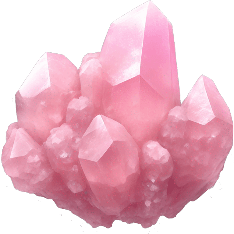 Light pink quartz crystal cluster  emoji