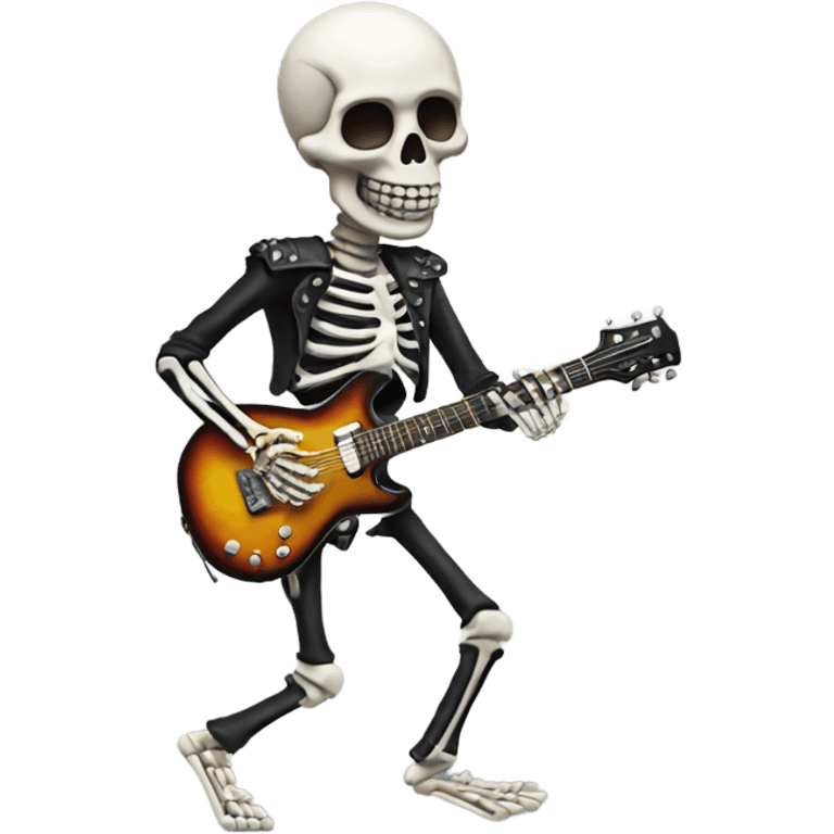 Skeleton rockstar emoji