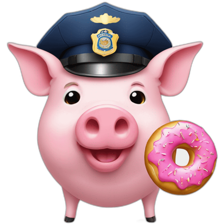 pig-wearing-police-hat-with-p224-and-pink-donut emoji