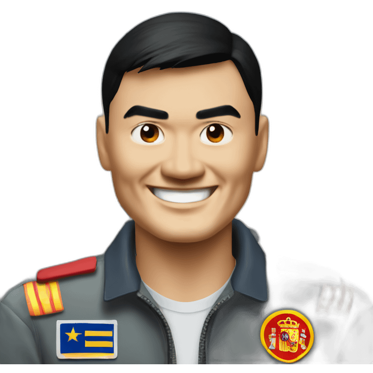 Yao Ming smiling spanish pilot emoji