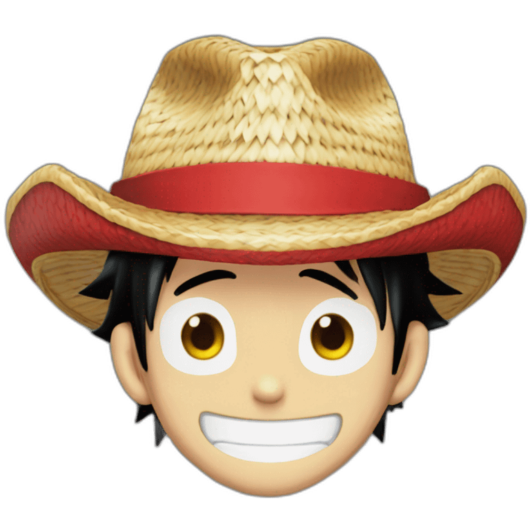 Monkey D Luffy’s straw hat with red band emoji