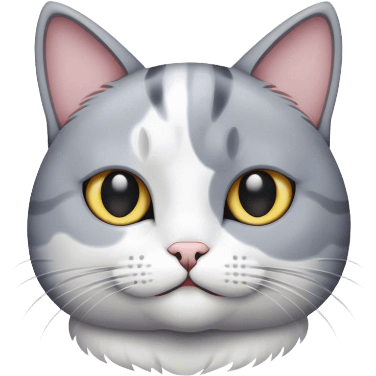 Grey and white cat  emoji