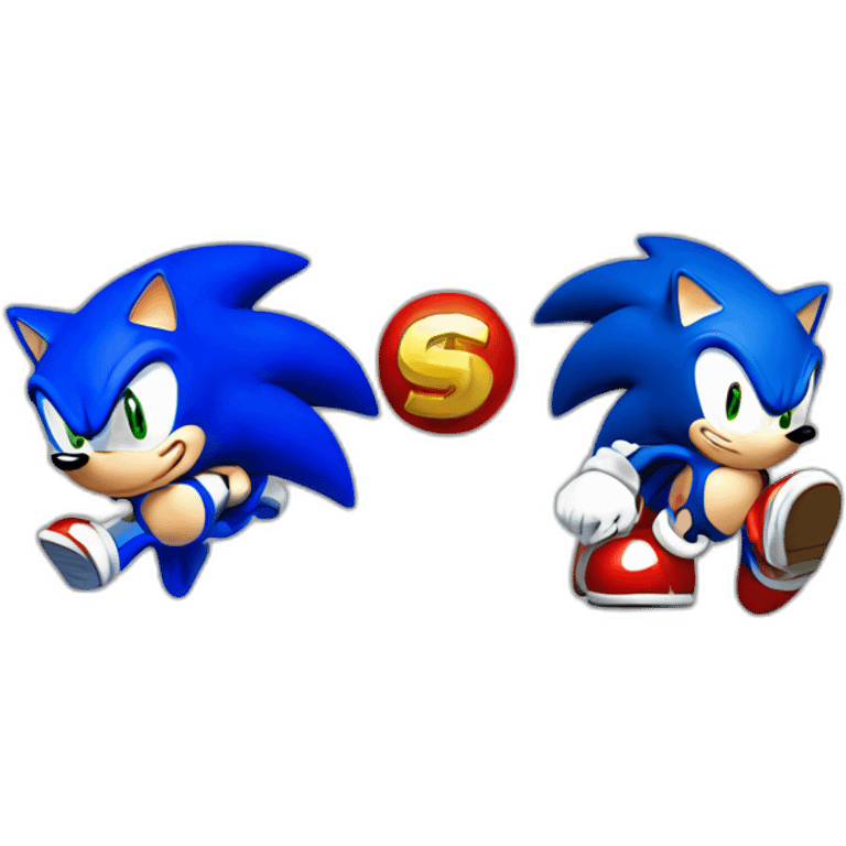 Sonic vs Super Mario emoji