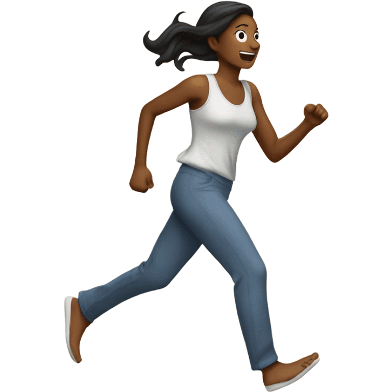 women running to bed emoji