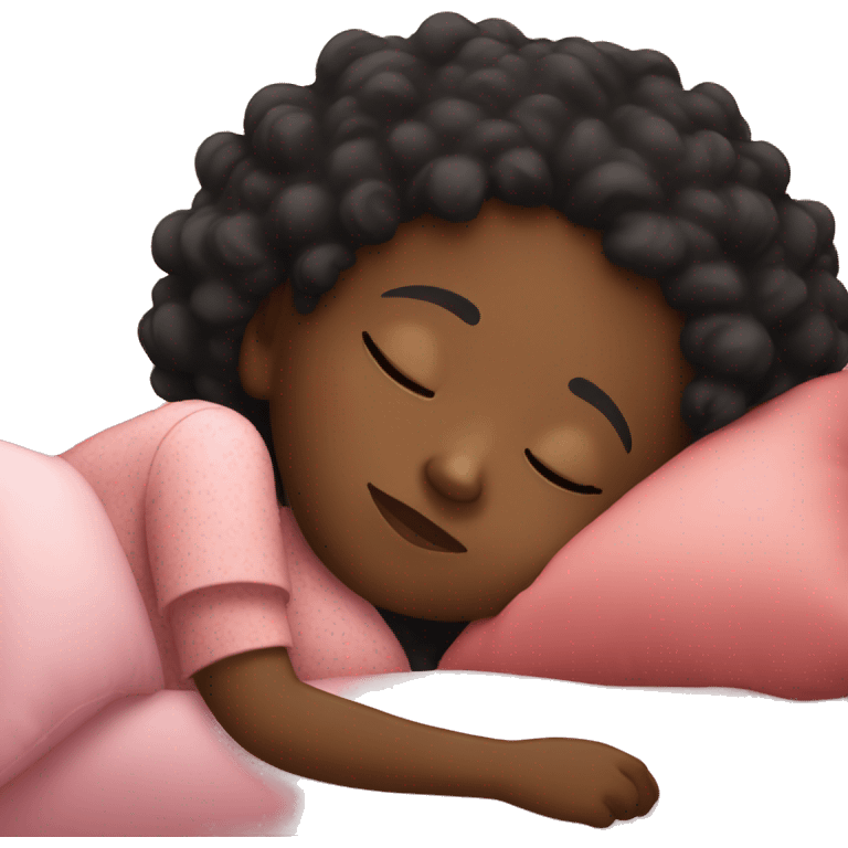 Black girl sleeping emoji