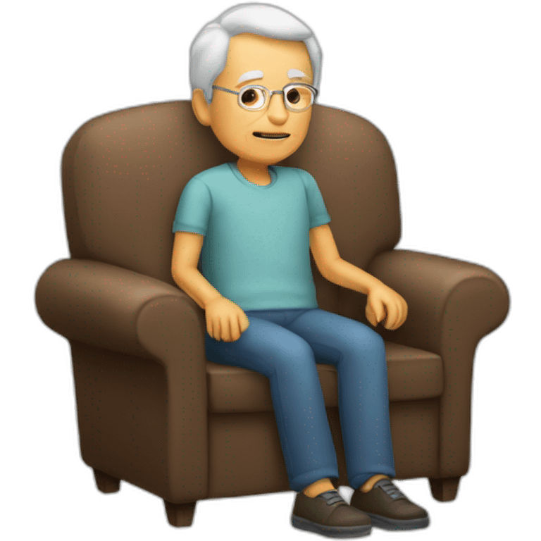 old person sitting on a couch emoji