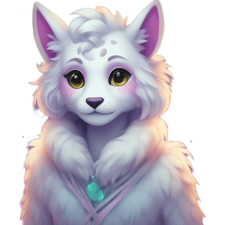 Kawaii bright fantasy ethereal anthro fursona animal emoji