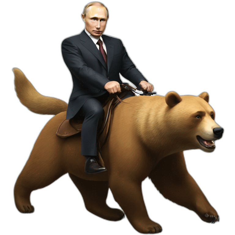 Vladimir Putin riding a bear emoji