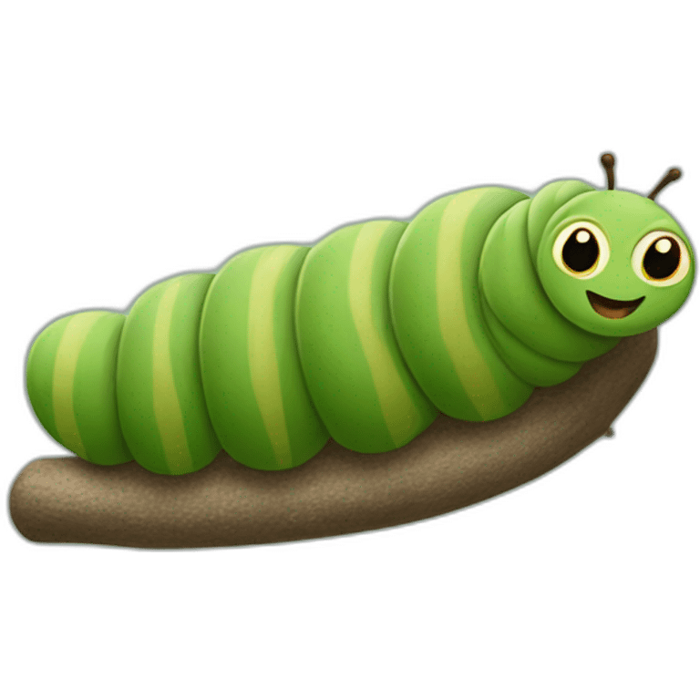 Caterpillar with sloth on its back emoji