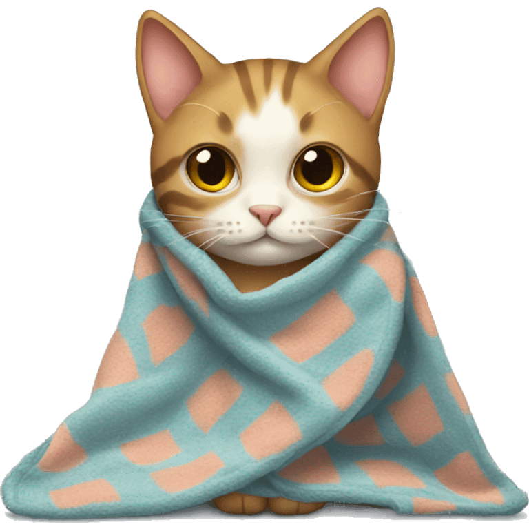 cat wearing a blanket  emoji