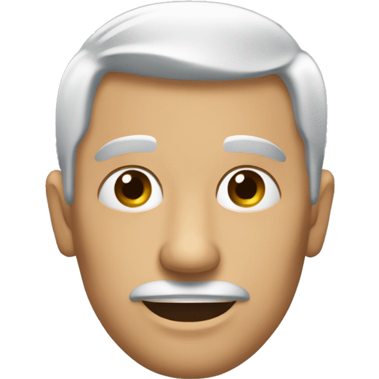 Hombre con la mandíbula marcada alzando la ceja  emoji