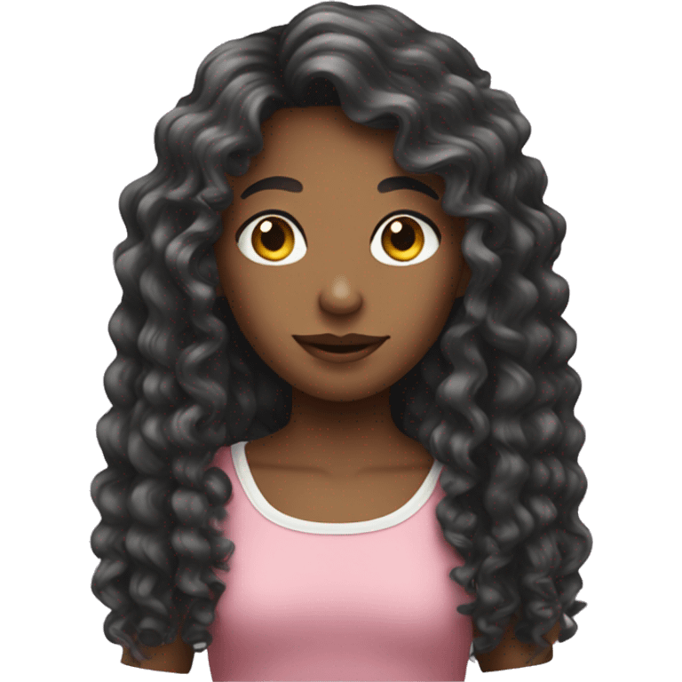 Girl with long curly hair Twink emoji