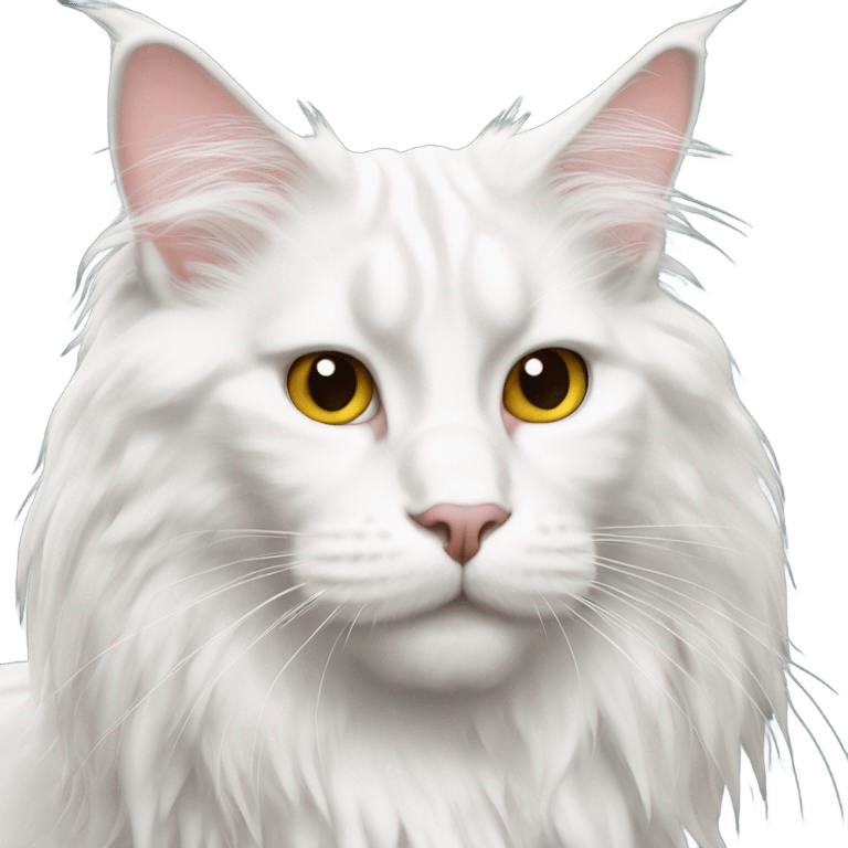 White Maine Coon emoji