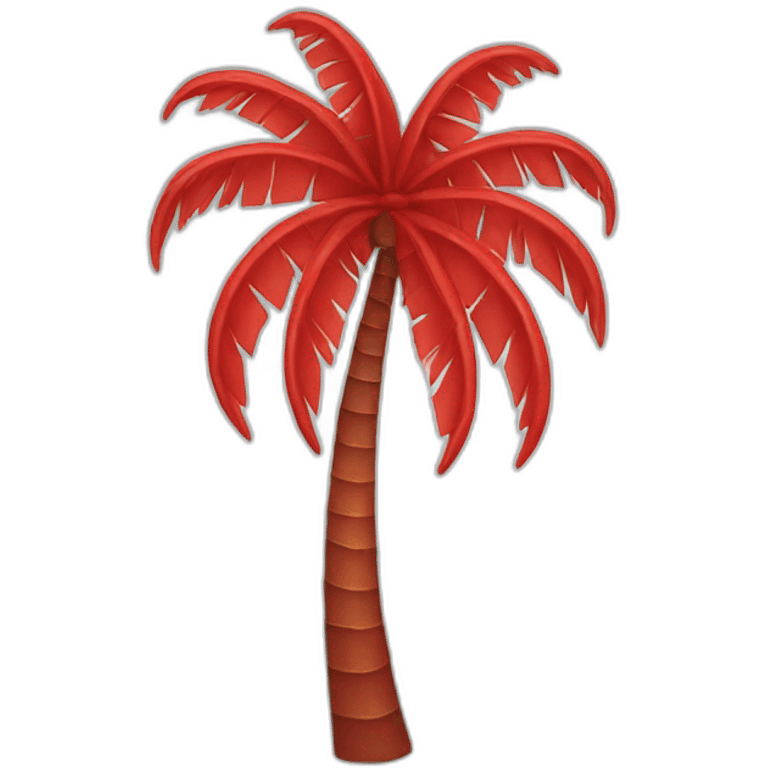 Red Palm tree emoji