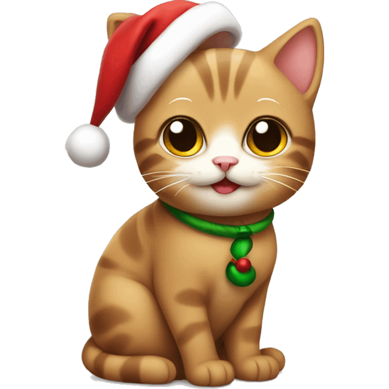 Cute cat cristmas emoji