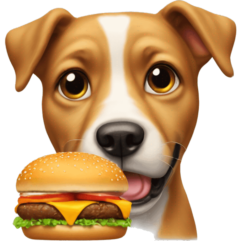 dog with burger  emoji