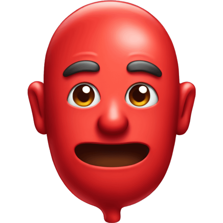 red old  candy whit face emoji