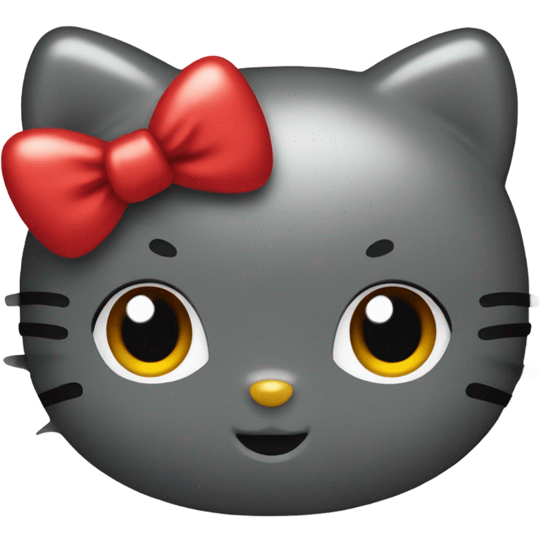 Hello kitty with red bow emoji