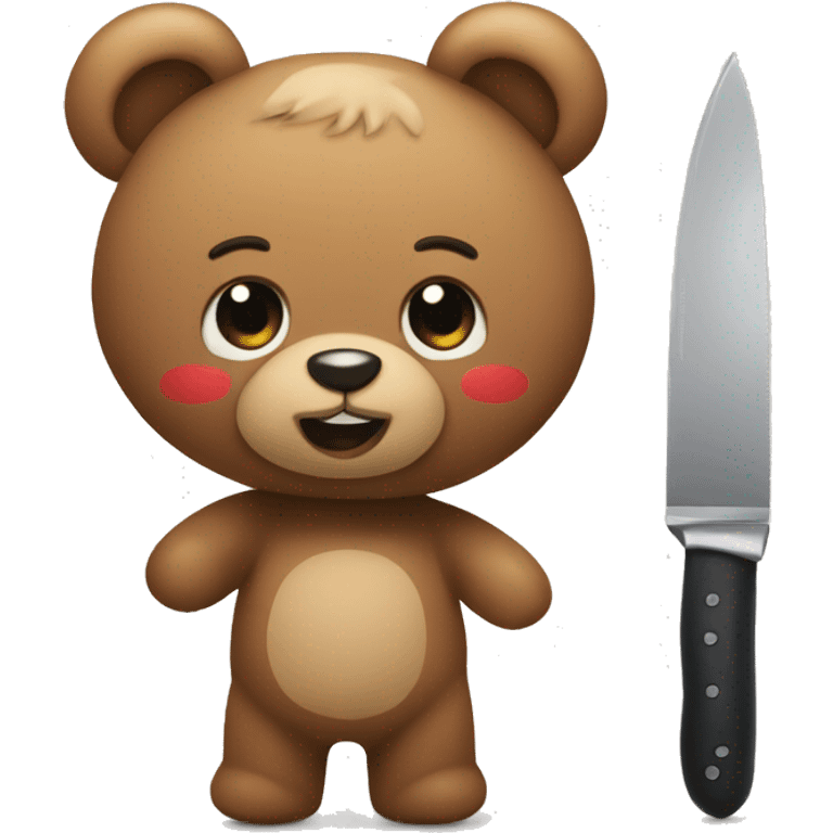 Teddy bear and a knife  emoji