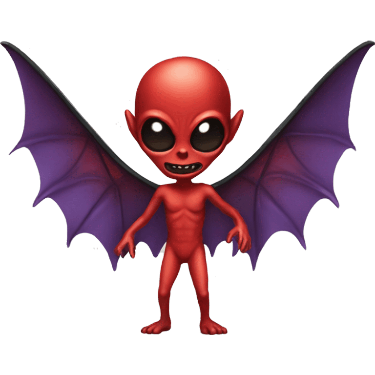 Alien with devil wings emoji