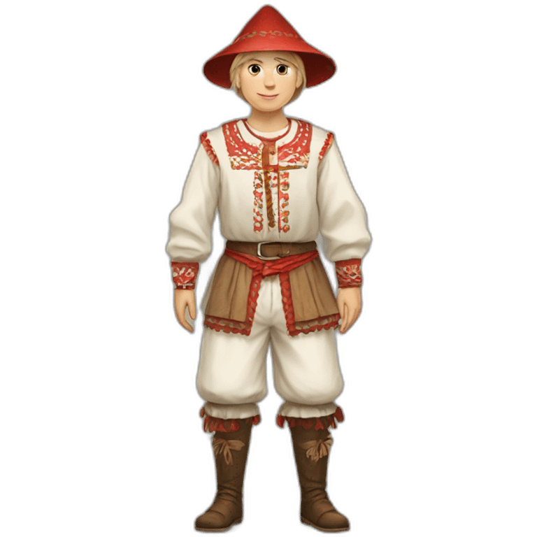 latvian folk costume full body emoji