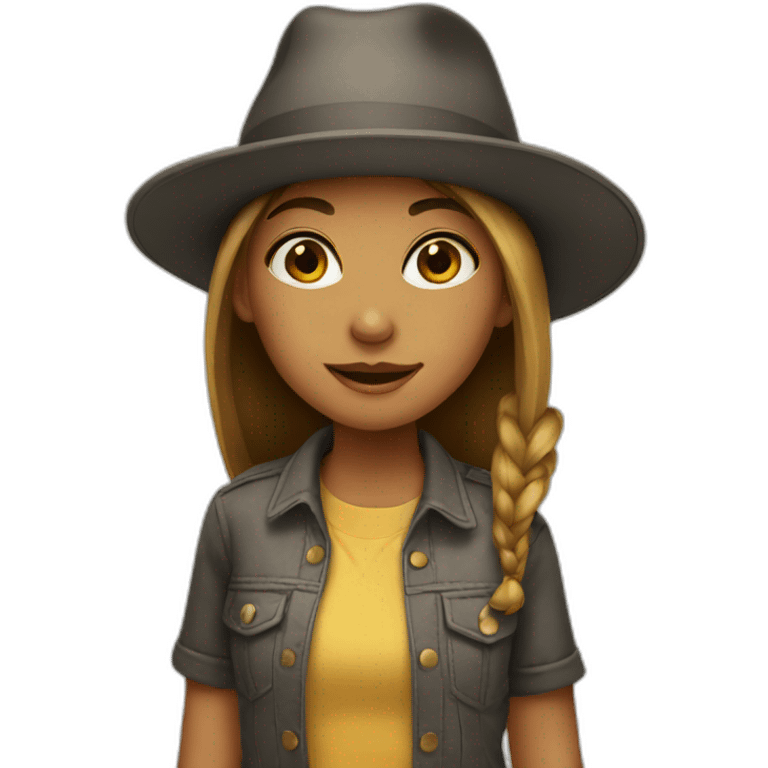 Girl with hat emoji