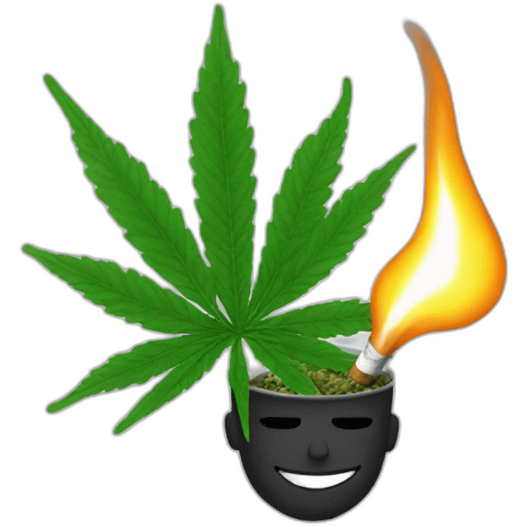 Macron smoking weed emoji