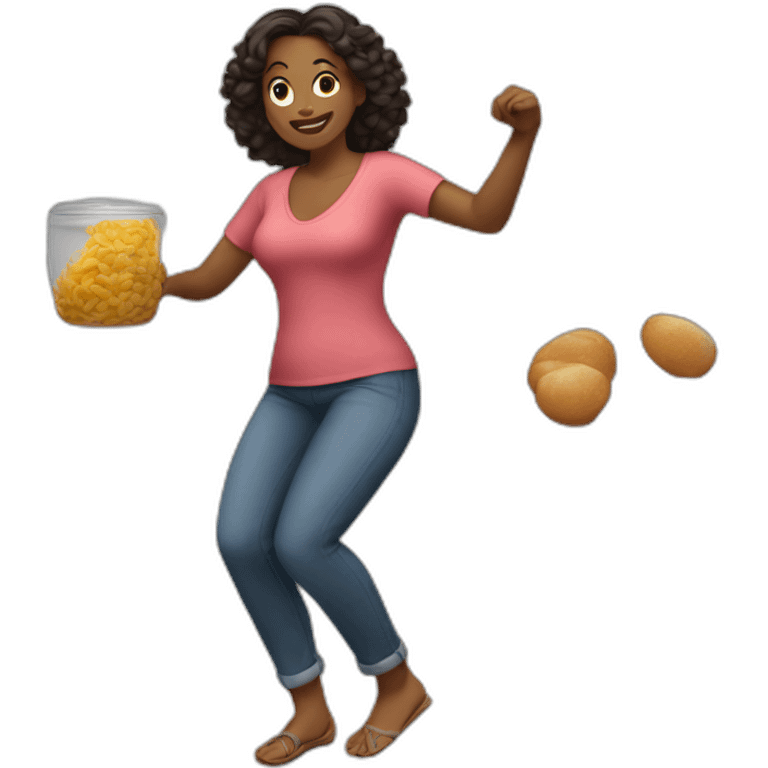 aryan mom dancing for food emoji