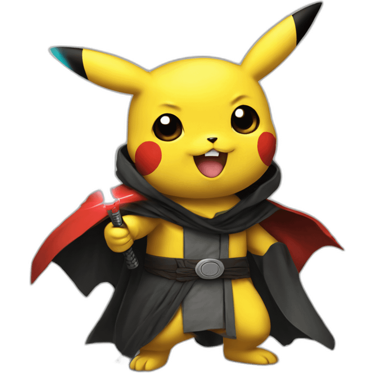 Pikachu as a Sith emoji