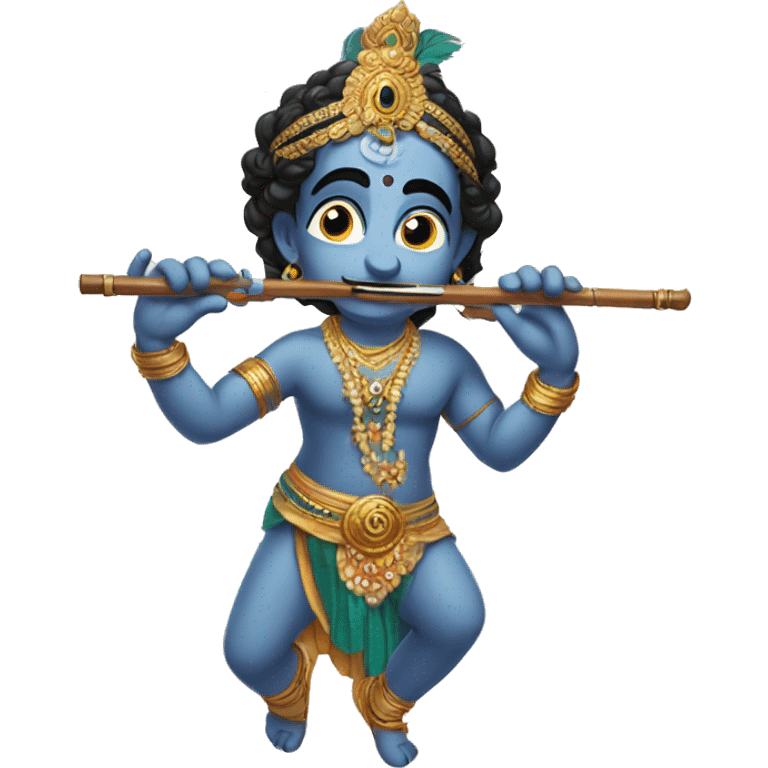  Krishna with flute emoji