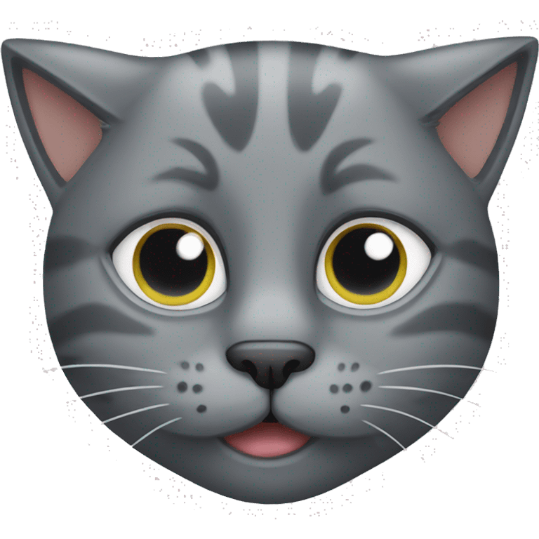 One eyed grey cat emoji