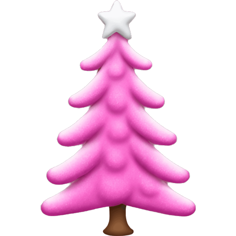 Pink Christmas tree emoji