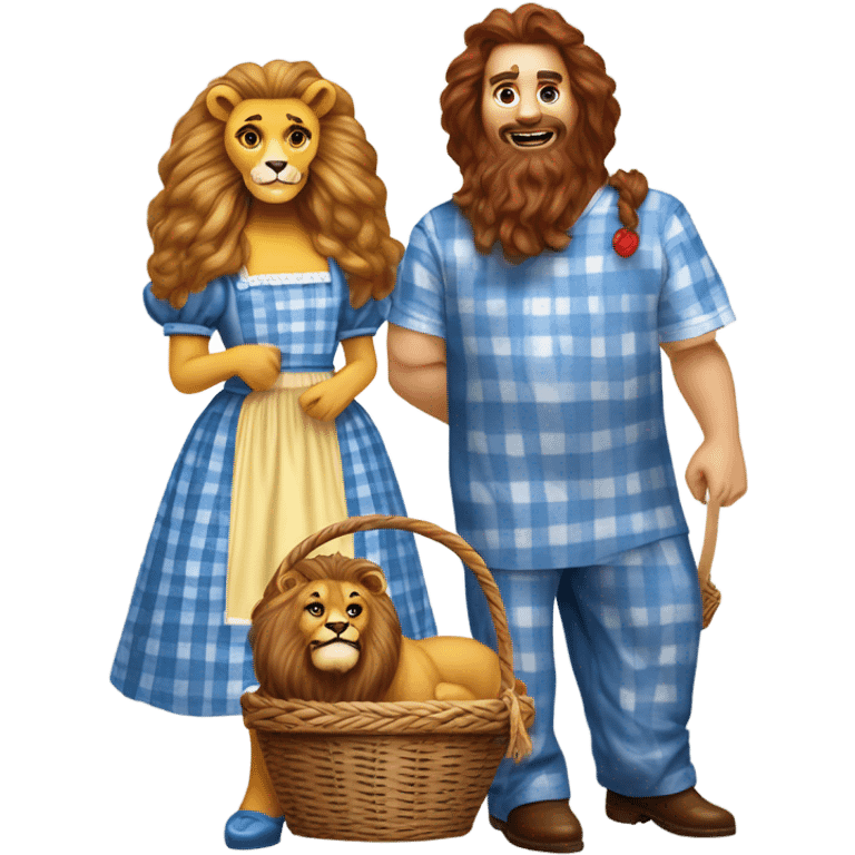 Dorothy and the Cowardly Lion in The Wizard of Oz emoji