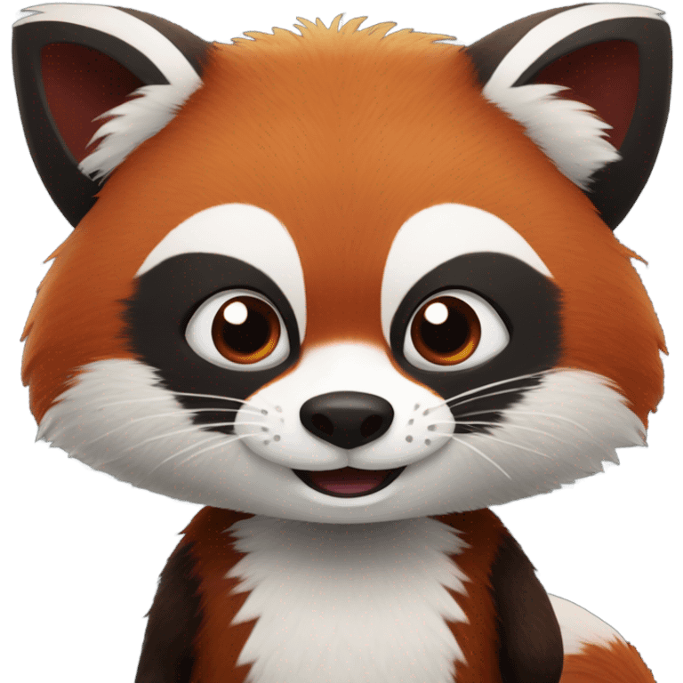 Red panda fighting a racoon emoji