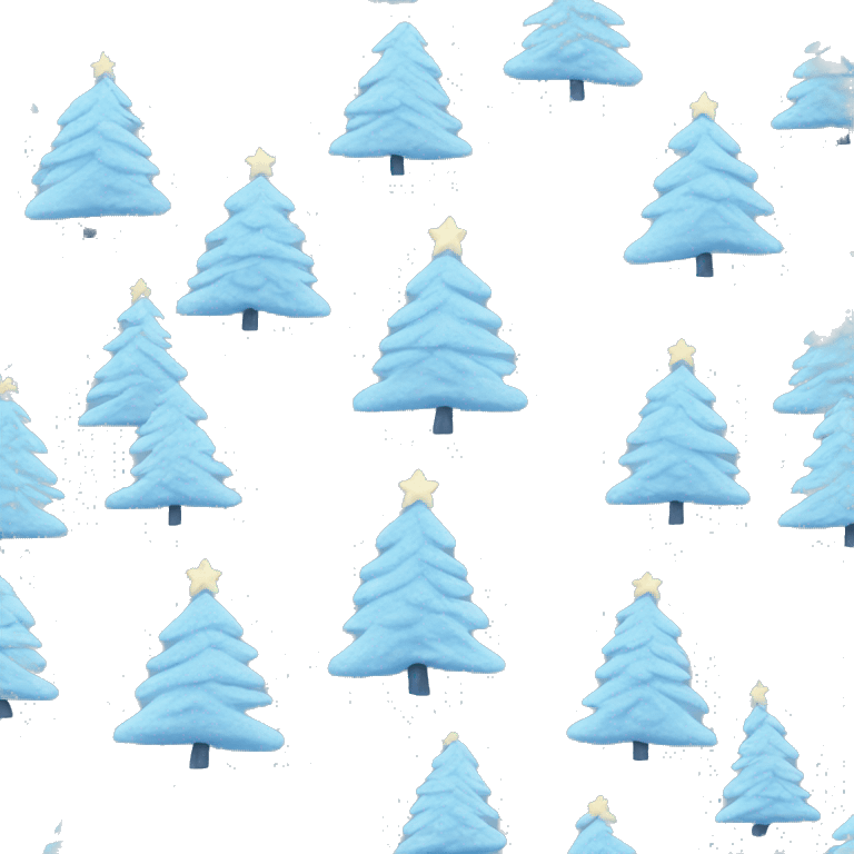 pastel blue christmas tree emoji