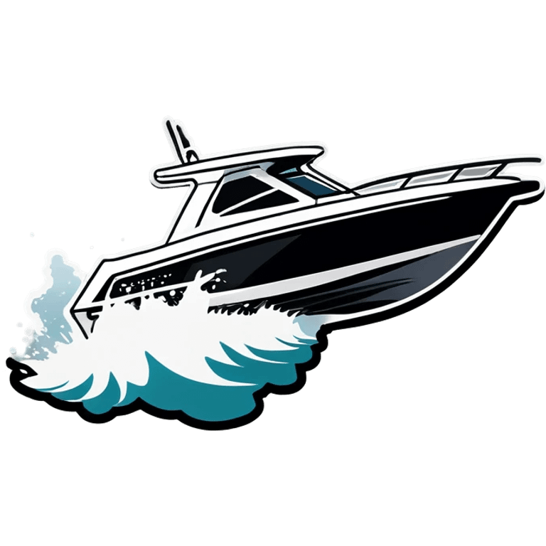 sport boat in waves emoji