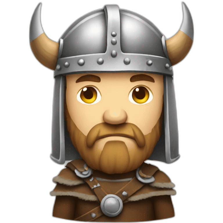 Sad Viking scrolling on phone emoji