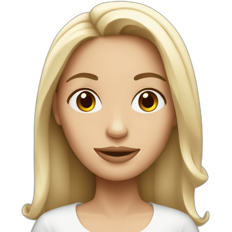 Angelina white 3d emoji