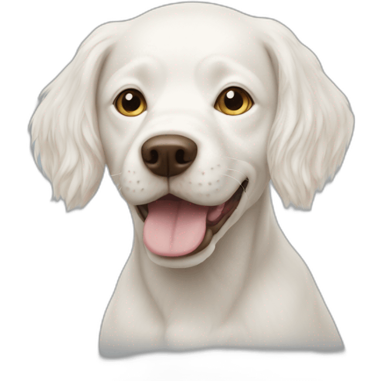 Albinos dog emoji