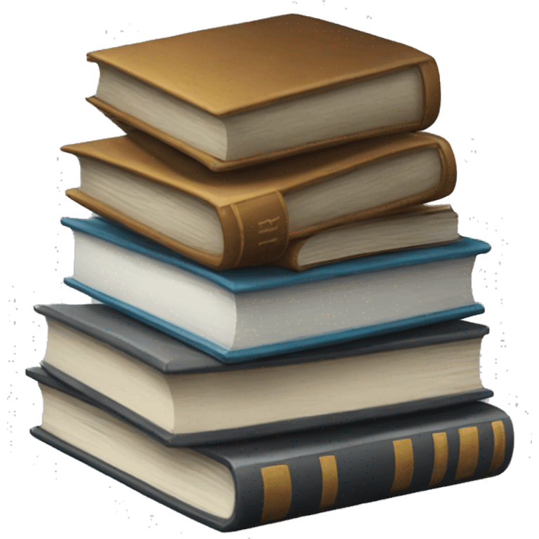 a white stack of books emoji