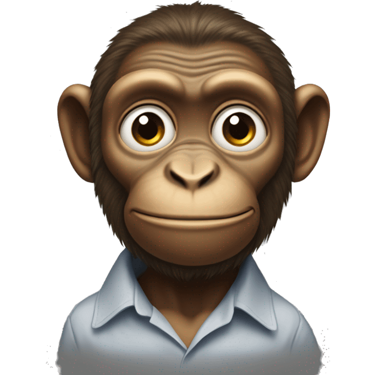 A monkey handlig a busines but its getting impossible emoji