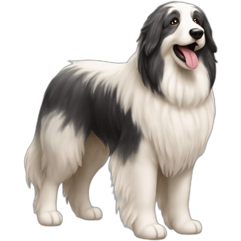 Dog old engliish sheepdog full-height emoji