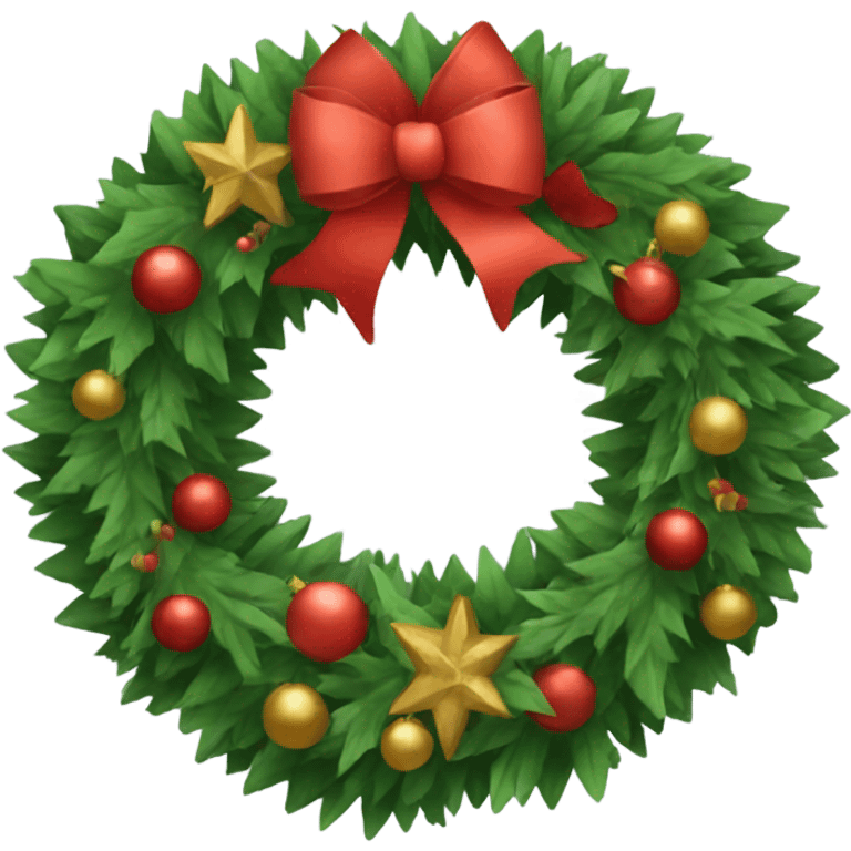 Christmas wreath emoji