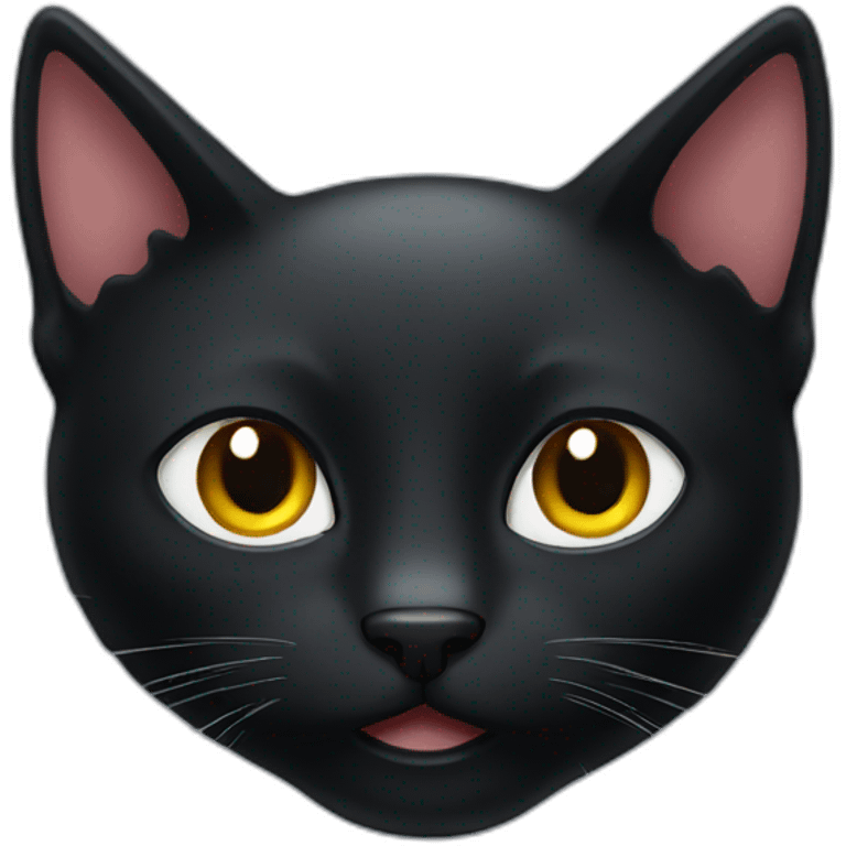 black cat head emoji