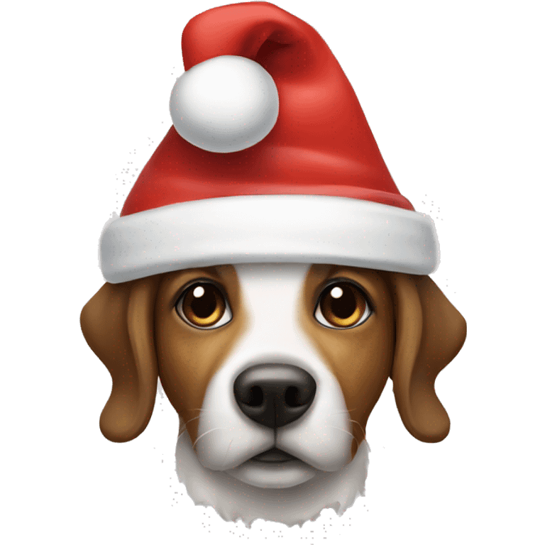 Dog with Santa hat emoji